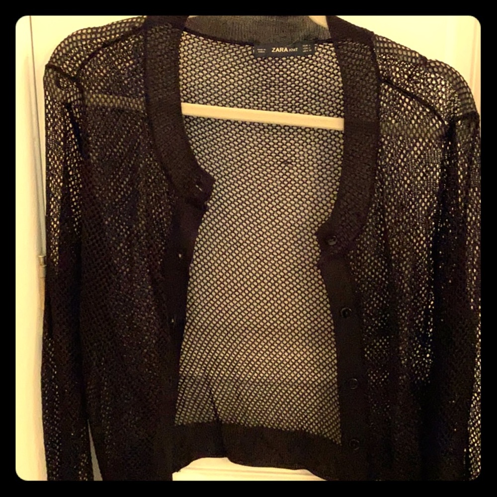 Black knitted jacket